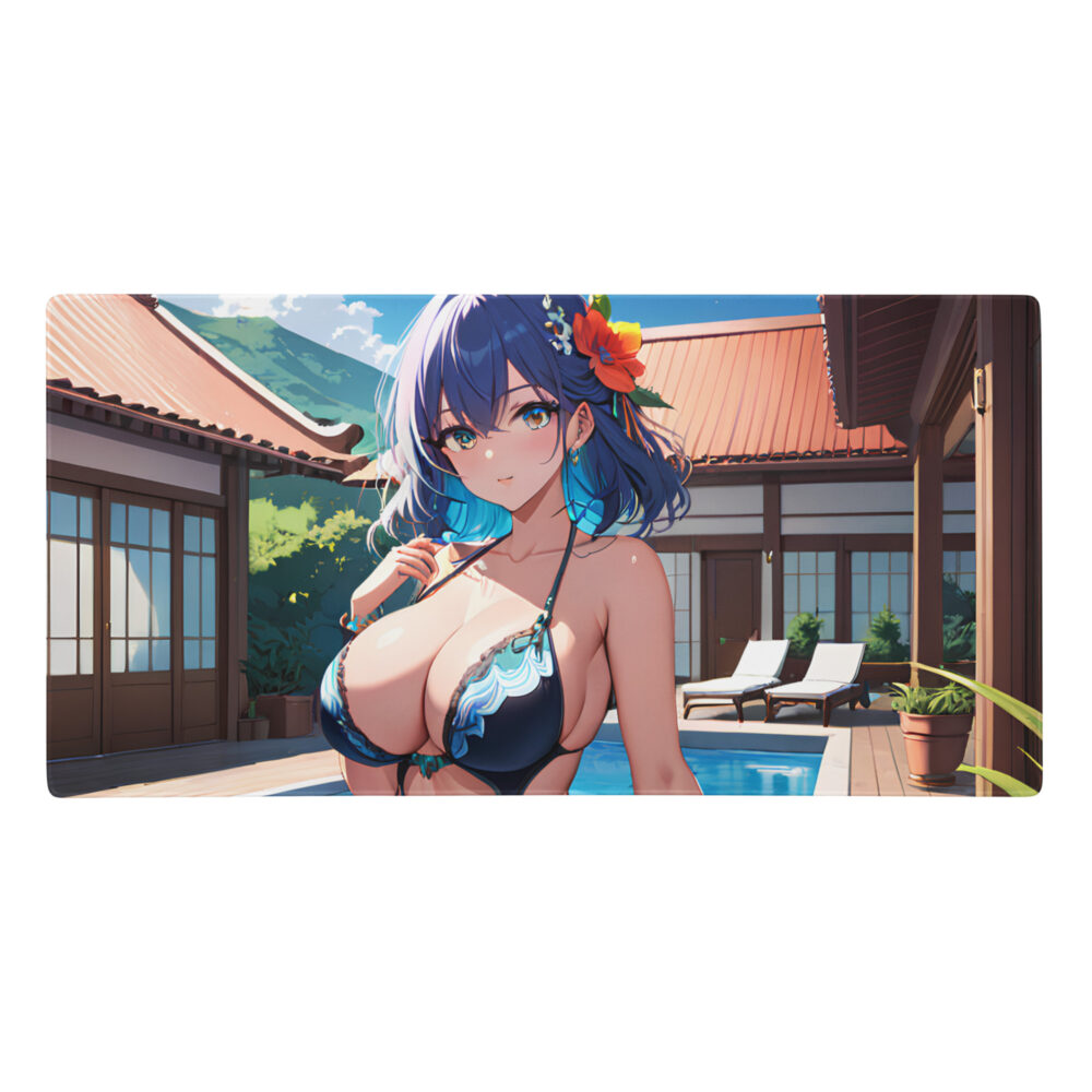 Ecchi Gaming Mousepad, Hot Anime Waifu Girl Large Desk Mat