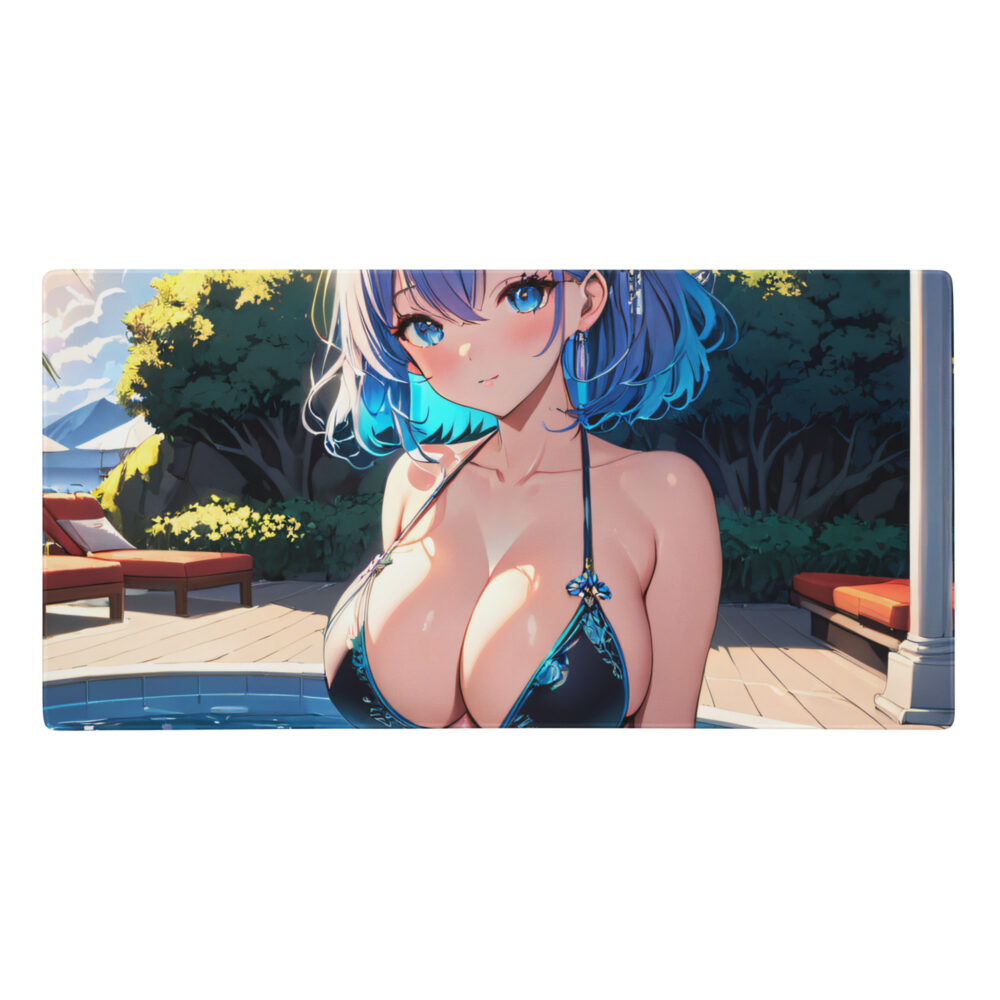 Gaming Mousepad with Anime Waifu, Hot Ecchi Girl XXL Mat