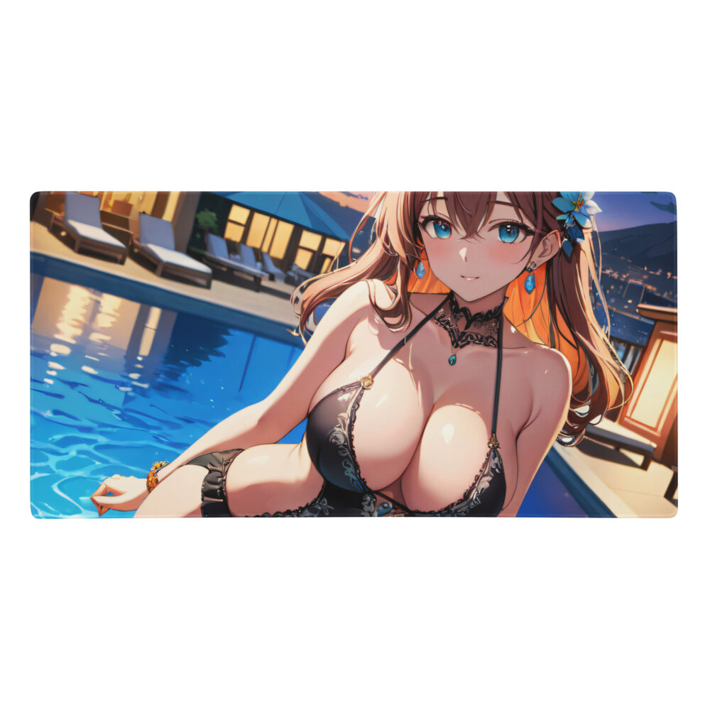 Aesthetic Anime Waifu Mousepad, Cute Gaming Desk Mat