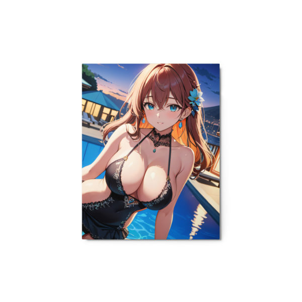 Aesthetic Waifu Metal Poster, Anime Girl Wall Art for Room - Image 2