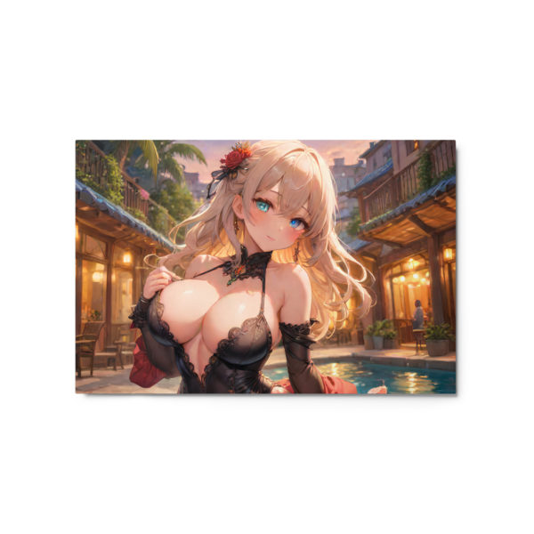 Anime Girl Metal Poster, Stylish Waifu Wall Print for Home - Image 5