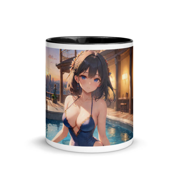 Anime Girl Waifu Mug, Stylish Colored Interior Otaku Coffee Cup - Image 3