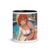 Ecchi Waifu Ceramic Mug, Hot Anime Girl with Color Inside - Image 3