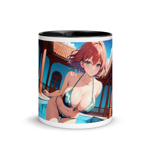 Ahegao Face Waifu Mug, Hot Anime Girl with Color Inside - Image 3