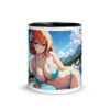 Cute Ahegao Girl Mug, Sexy Anime Waifu Ceramic Cup with Color Inside - Image 3
