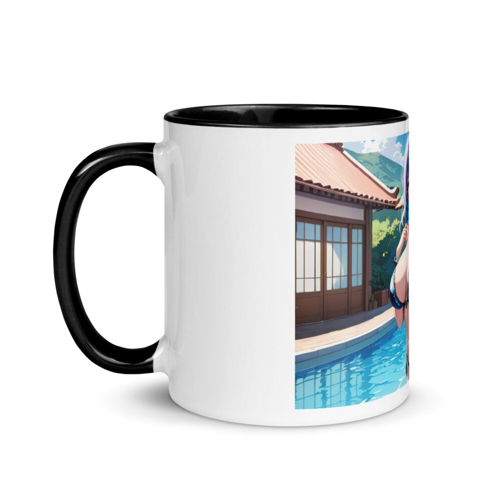 Ecchi Anime Mug, Hot Waifu Girl Ceramic Cup with Colored Interior - Image 4