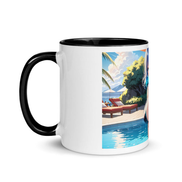 Kawaii Anime Waifu Mug, Cute Girl Cup with Vibrant Color Inside - Image 4