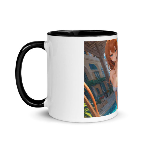 Aesthetic Waifu Mug, Cute Anime Girl Ceramic Cup with Color Inside - Image 4