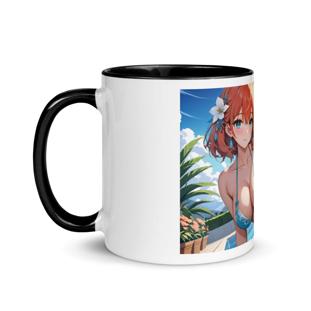 Cute Ahegao Girl Mug, Sexy Anime Waifu Ceramic Cup with Color Inside - Image 4