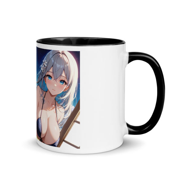 Hot Anime Waifu Mug, Ecchi Girl Coffee Cup with Colored Interior - Image 2