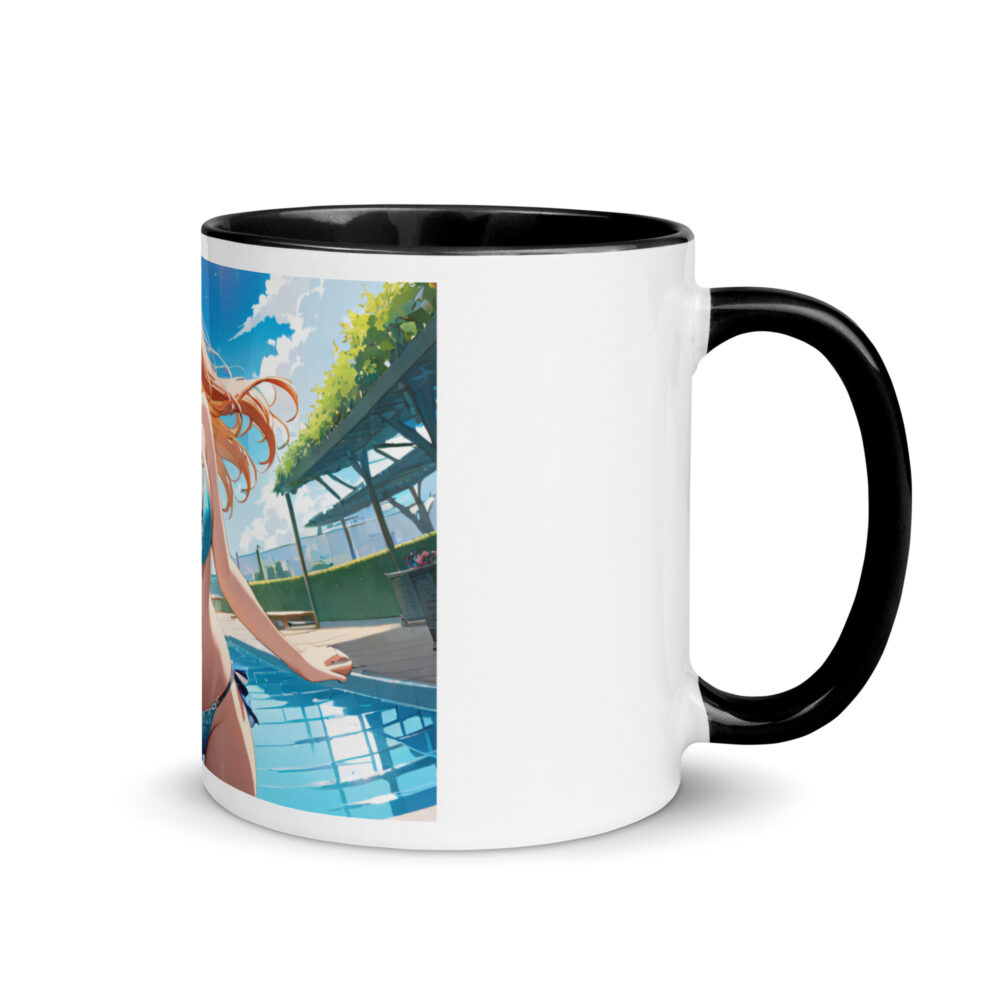 Large Anime Waifu Mug, Ahegao Face Coffee Cup with Colored Interior - Image 2