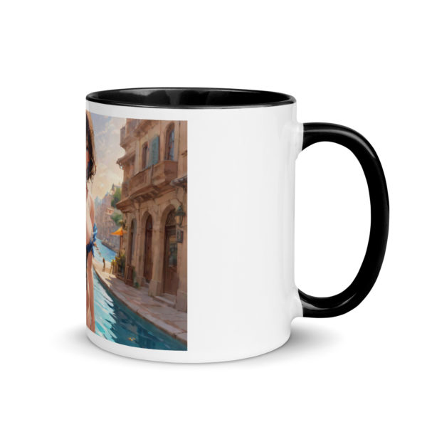 Hot Ahegao Face Mug, Sexy Waifu Coffee Cup with Colored Interior - Image 2