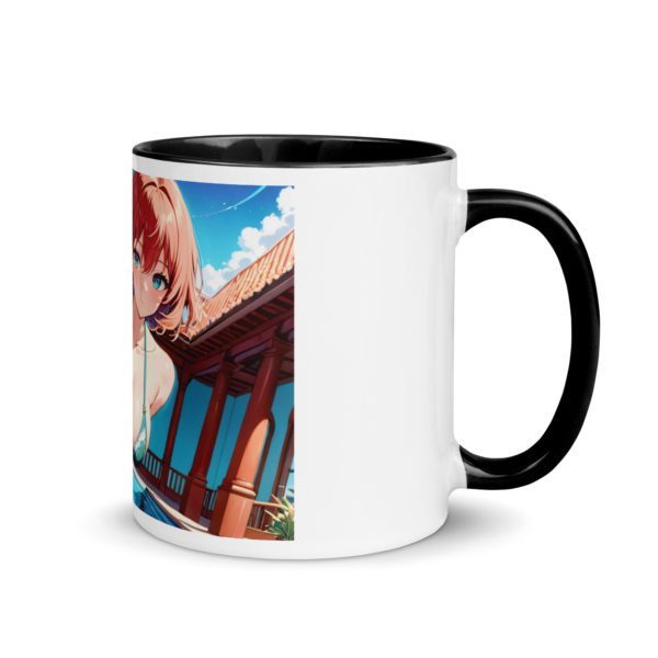 Ahegao Face Waifu Mug, Hot Anime Girl with Color Inside - Image 2