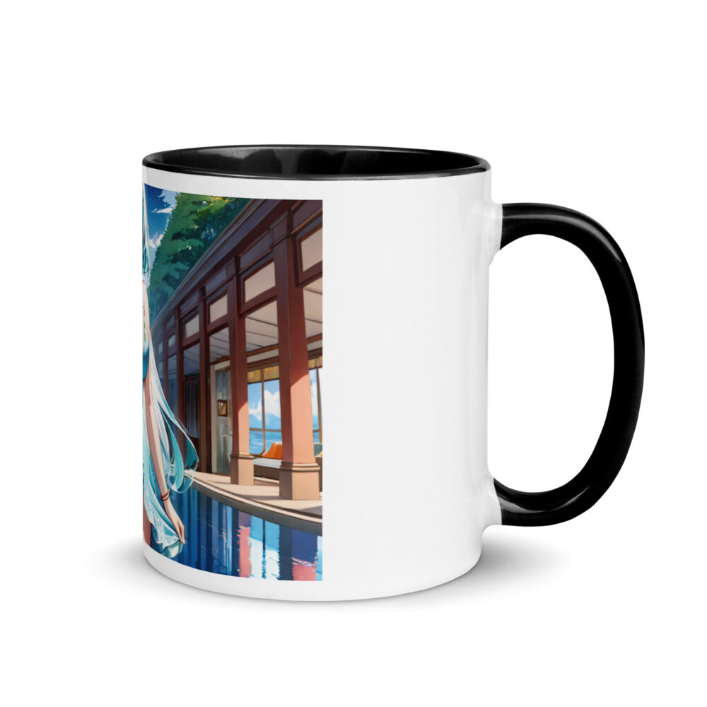 Hot Anime Waifu Mug, Kawaii Ecchi Girl with Vibrant Colored Interior - Image 3