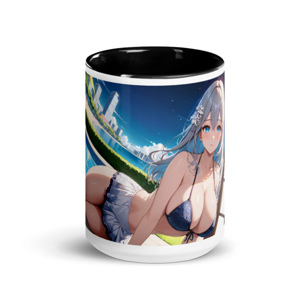 Hot Anime Waifu Mug, Ecchi Girl Coffee Cup with Colored Interior - Image 6