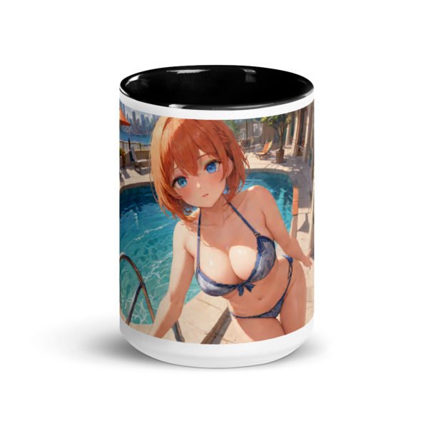 Ecchi Waifu Ceramic Mug, Hot Anime Girl with Color Inside - Image 6