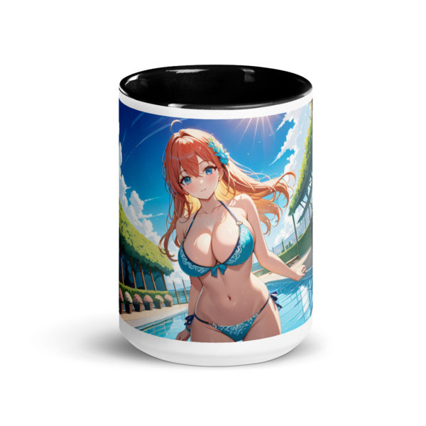 Large Anime Waifu Mug, Ahegao Face Coffee Cup with Colored Interior - Image 6