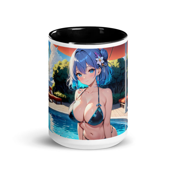 Kawaii Anime Waifu Mug, Cute Girl Cup with Vibrant Color Inside - Image 6