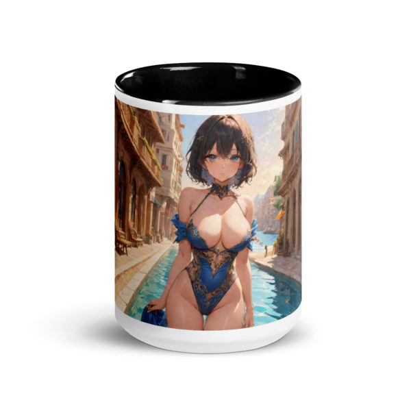 Hot Ahegao Face Mug, Sexy Waifu Coffee Cup with Colored Interior - Image 6