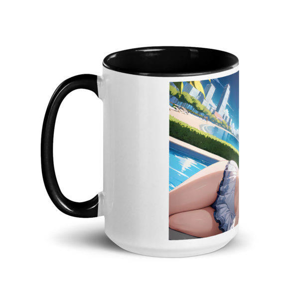 Hot Anime Waifu Mug, Ecchi Girl Coffee Cup with Colored Interior - Image 7