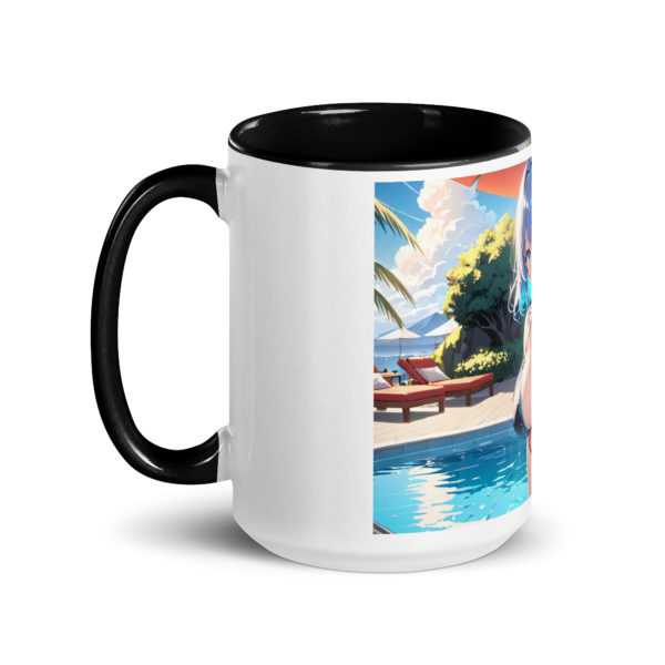 Kawaii Anime Waifu Mug, Cute Girl Cup with Vibrant Color Inside - Image 7