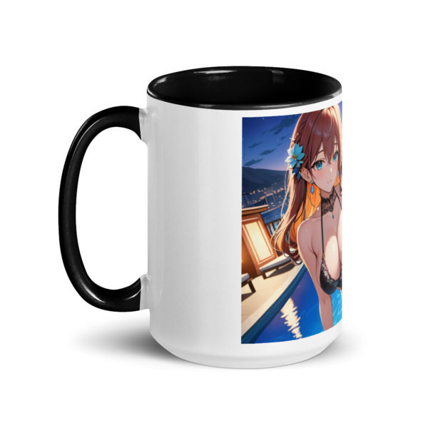 Sexy Anime Waifu Coffee Mug, Ecchi Girl Colored Interior Cup - Image 7