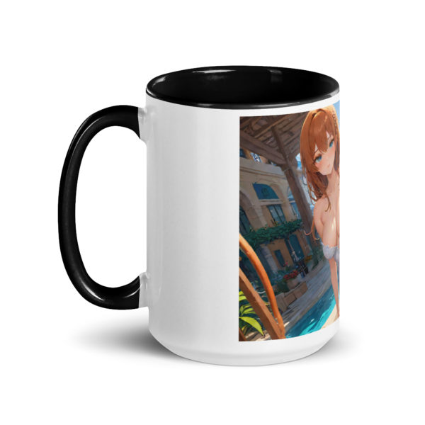 Aesthetic Waifu Mug, Cute Anime Girl Ceramic Cup with Color Inside - Image 7