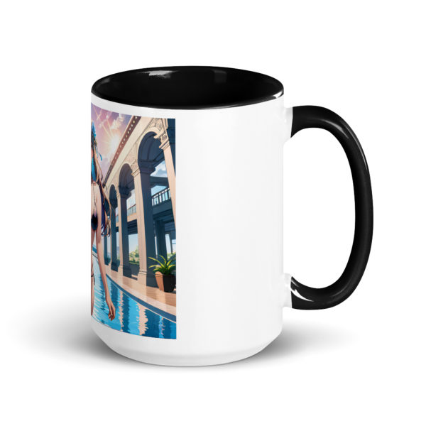 Kawaii Waifu Coffee Mug, Cute Anime Girl Design with Color Inside - Image 5