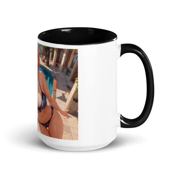 Ecchi Waifu Ceramic Mug, Hot Anime Girl with Color Inside - Image 5