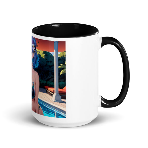 Kawaii Anime Waifu Mug, Cute Girl Cup with Vibrant Color Inside - Image 5