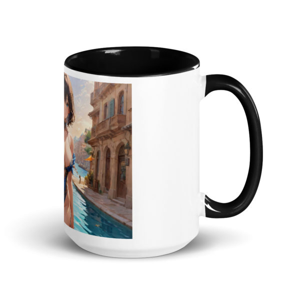 Hot Ahegao Face Mug, Sexy Waifu Coffee Cup with Colored Interior - Image 5