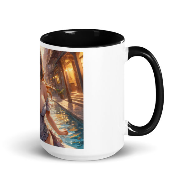 Ecchi Anime Girl Mug, Kawaii Waifu Design with Colored Interior - Image 5