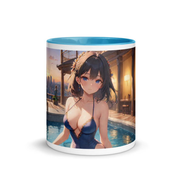 Anime Girl Waifu Mug, Stylish Colored Interior Otaku Coffee Cup - Image 20