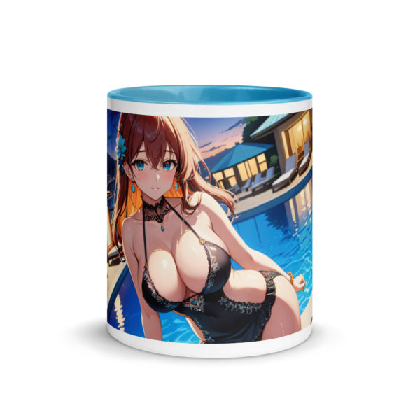 Sexy Anime Waifu Coffee Mug, Ecchi Girl Colored Interior Cup - Image 20