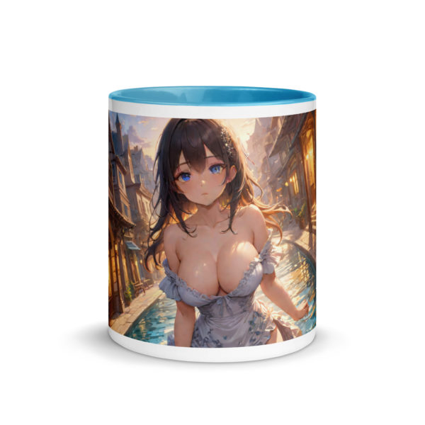 Ecchi Anime Girl Mug, Kawaii Waifu Design with Colored Interior - Image 20