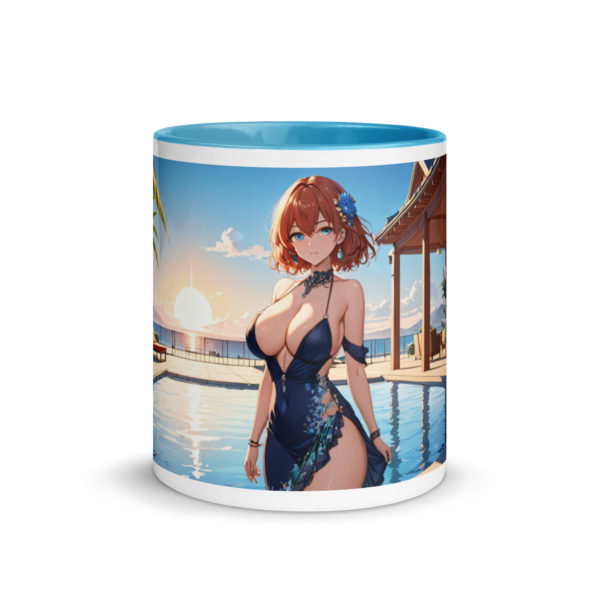 Kawaii Waifu Ceramic Mug, Hot Anime Girl with Color Inside - Image 20