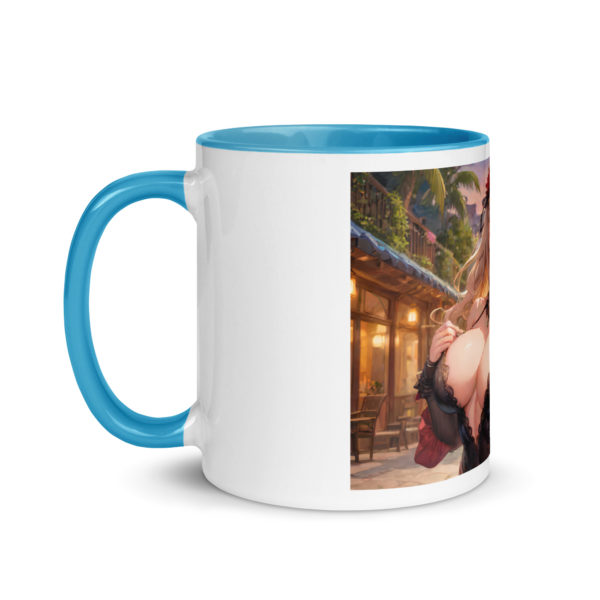 Kawaii Ahegao Girl Coffee Mug, Cute Anime Waifu with Color Inside - Image 21