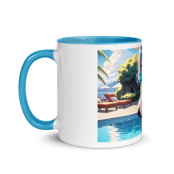 Kawaii Anime Waifu Mug, Cute Girl Cup with Vibrant Color Inside - Image 21