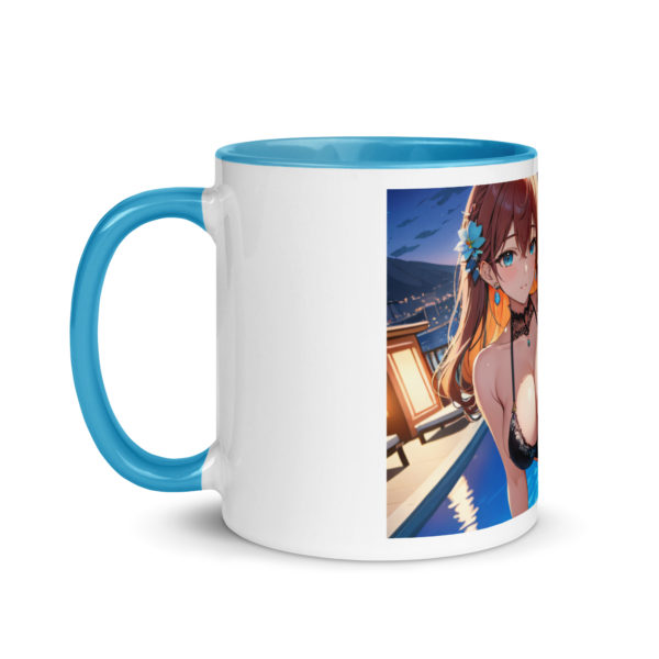 Sexy Anime Waifu Coffee Mug, Ecchi Girl Colored Interior Cup - Image 21