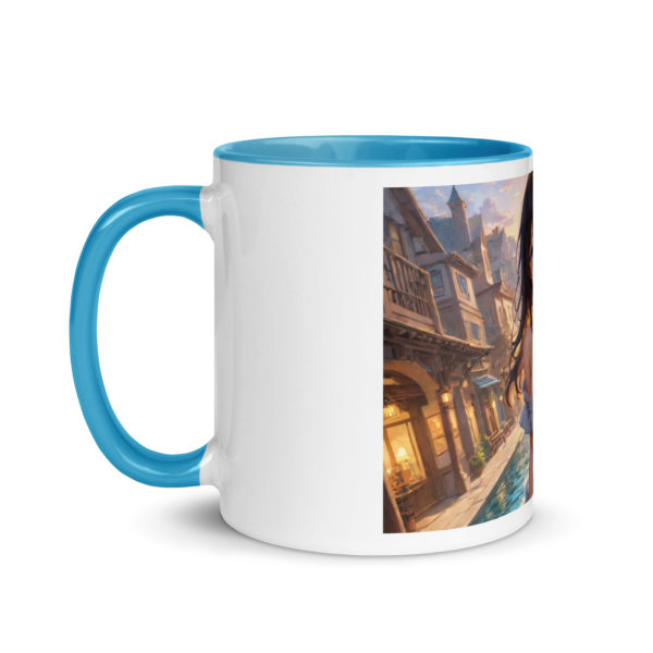 Ecchi Anime Girl Mug, Kawaii Waifu Design with Colored Interior - Image 21