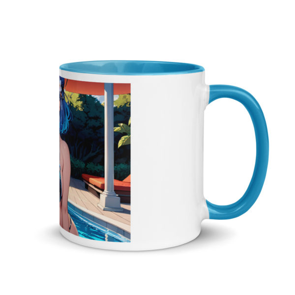 Kawaii Anime Waifu Mug, Cute Girl Cup with Vibrant Color Inside - Image 19