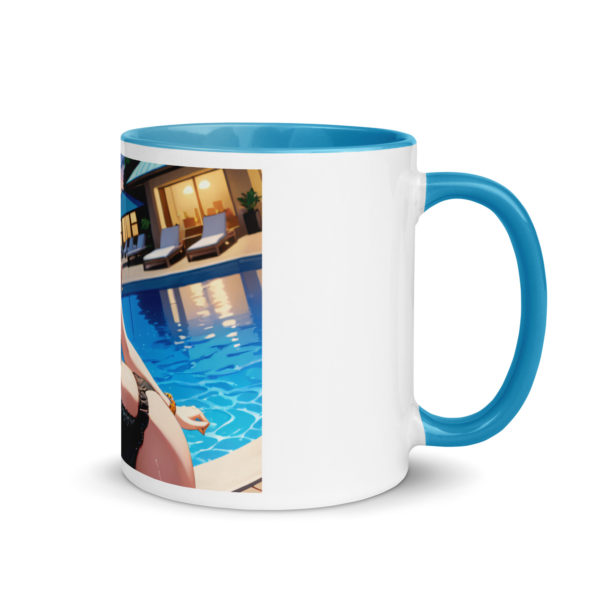 Sexy Anime Waifu Coffee Mug, Ecchi Girl Colored Interior Cup - Image 19