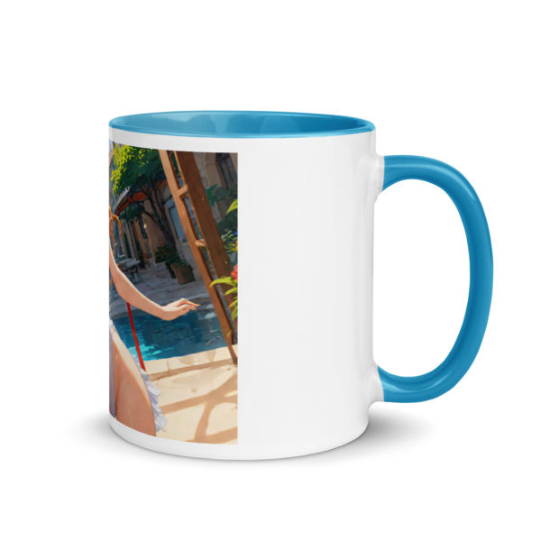 Aesthetic Waifu Mug, Cute Anime Girl Ceramic Cup with Color Inside - Image 19