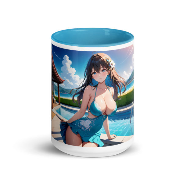 Anime Waifu Mug, Sexy Ahegao Girl with Colored Interior - Image 29