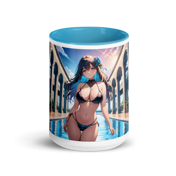 Kawaii Waifu Coffee Mug, Cute Anime Girl Design with Color Inside - Image 30