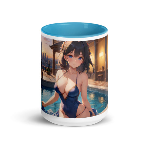 Anime Girl Waifu Mug, Stylish Colored Interior Otaku Coffee Cup - Image 23