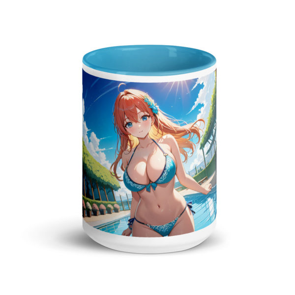 Large Anime Waifu Mug, Ahegao Face Coffee Cup with Colored Interior - Image 23