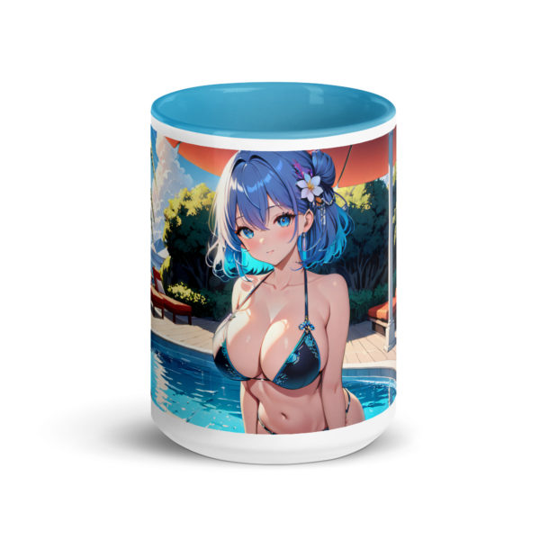 Kawaii Anime Waifu Mug, Cute Girl Cup with Vibrant Color Inside - Image 23