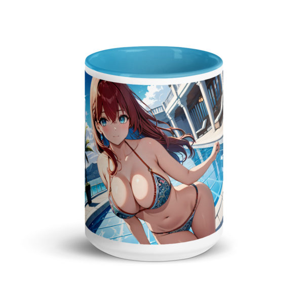 Anime Waifu Collector Mug, Colored Interior Otaku Coffee Cup - Image 2