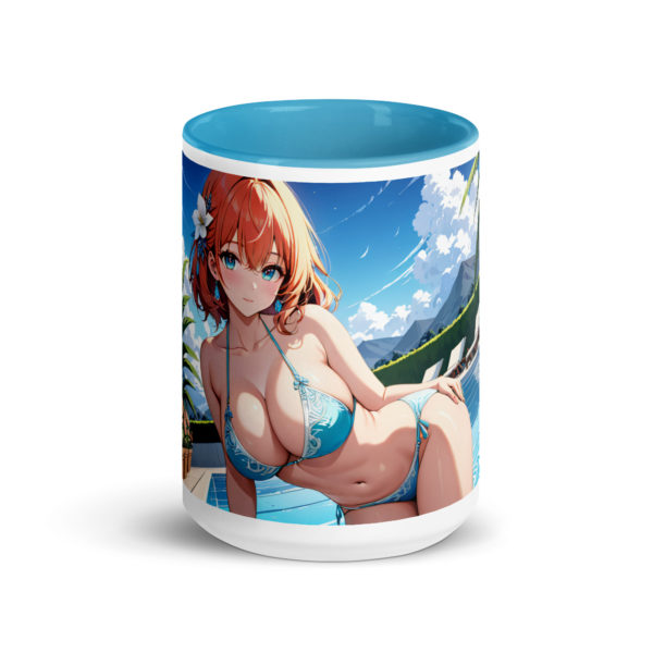 Cute Ahegao Girl Mug, Sexy Anime Waifu Ceramic Cup with Color Inside - Image 23